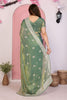 Designer Green Embroidered Saree with Blouse Party Wear
