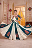 Stylish Teal Green and White Gujarati Navratri Chaniya Choli with Embroidered Blouse and Dupatta
