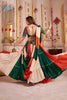 Tricolor Viscose Cotton Navratri Lehenga Choli with Mirror Work and Embroidered Blouse