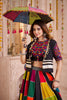 Multicolor Gujarati Patchwork Navratri Chaniya Choli with Embroidered Blouse and Dupatta