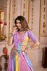Light Multicolor Gujarati Navratri Chaniya Choli with Embroidered Blouse and Dupatta