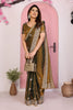 Designer Brown Embroidered Saree with Blouse Party Wear
