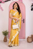 Designer Yellow Embroidered Saree with Blouse Party Wear
