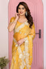 Designer Yellow Embroidered Saree with Blouse Party Wear