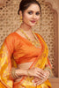 Traditional Yellow Banarasi Silk Saree Blouse Piece