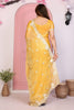 Designer Yellow Embroidered Saree with Blouse Party Wear