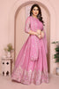 Pink Embroidered Lehenga Choli with Dupatta Silk Blend Bridal Party Wear