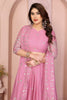 Pink Embroidered Lehenga Choli with Dupatta Silk Blend Bridal Party Wear