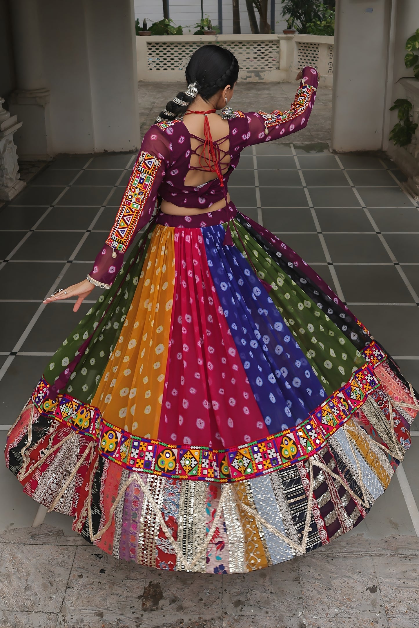 Premium Multicolor Georgette Navratri Chaniya Choli with Traditional Work for Garba