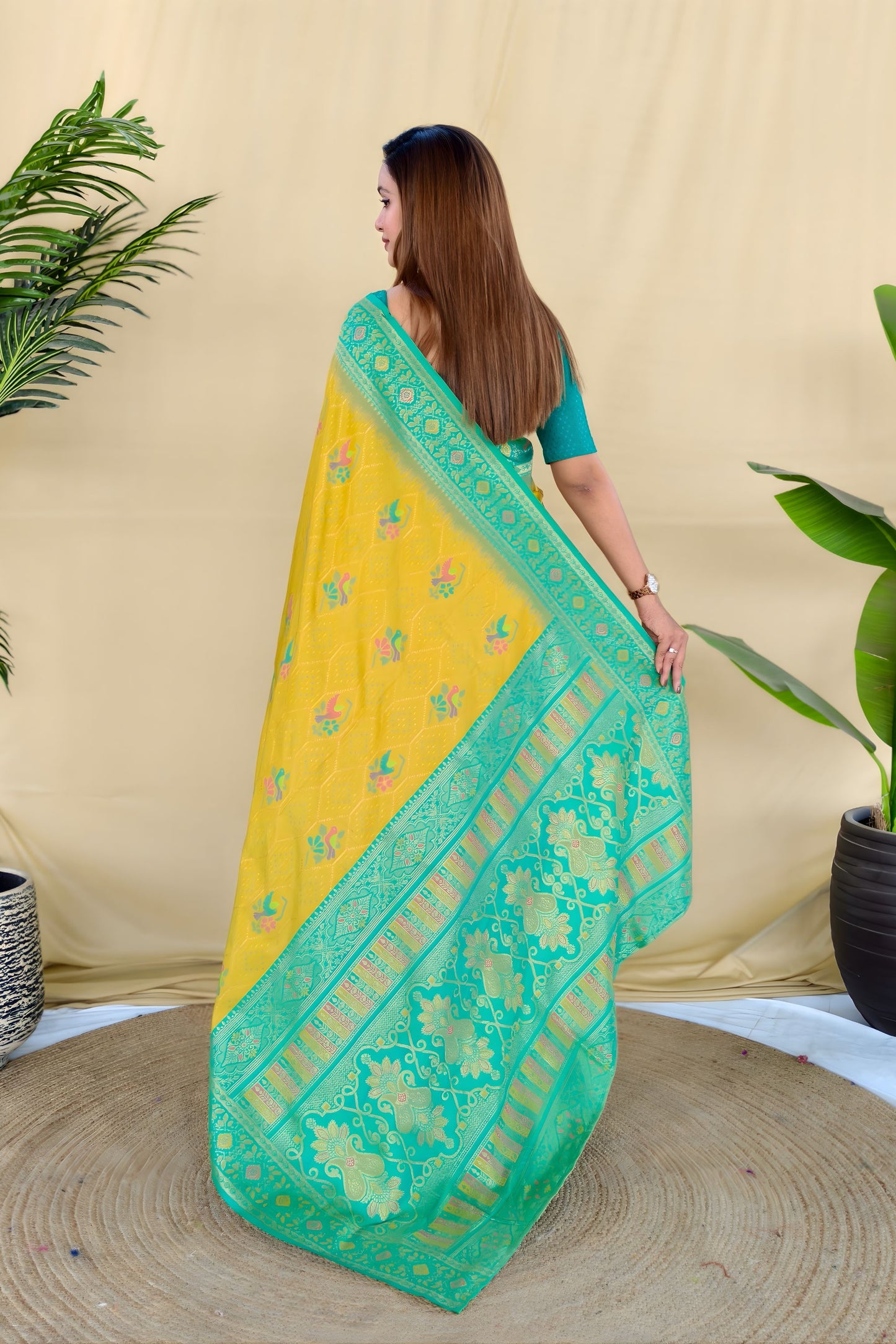 Stylish Yellow Silk Zari Weaving Work Saree for Wedding