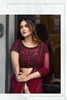Wine Red Sequin Saree Designer Blouse Party Wear Saree
