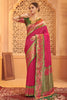 Designer Pink Banarasi Silk Saree  Rich Pallu