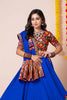 Royal Blue Gujarati Embroidered Chaniya Choli with Mirror Work for Navratri