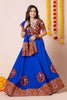 Blue Gujarati Embroidered Chaniya Choli with Mirror Work for Navratri