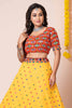 Stylish Yellow Lehenga Choli with Multicolor Mirror Embroidery and Traditional Dupatta