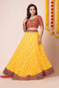 Stylish Yellow Lehenga Choli with Multicolor Mirror Embroidery and Traditional Dupatta