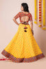 Stylish Yellow Lehenga Choli with Multicolor Mirror Embroidery and Traditional Dupatta