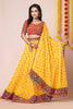 Stylish Yellow Lehenga Choli with Multicolor Mirror Embroidery and Traditional Dupatta