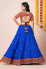 Latest Blue Lehenga Choli with Multicolor Mirror Embroidery and Traditional Dupatta