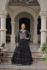 Stylish Black Bandhani Print Faux Georgette Lehenga Choli with Mirror Work