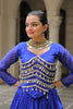 Royal Blue Bandhani Print Faux Georgette Lehenga Choli with Mirror Work