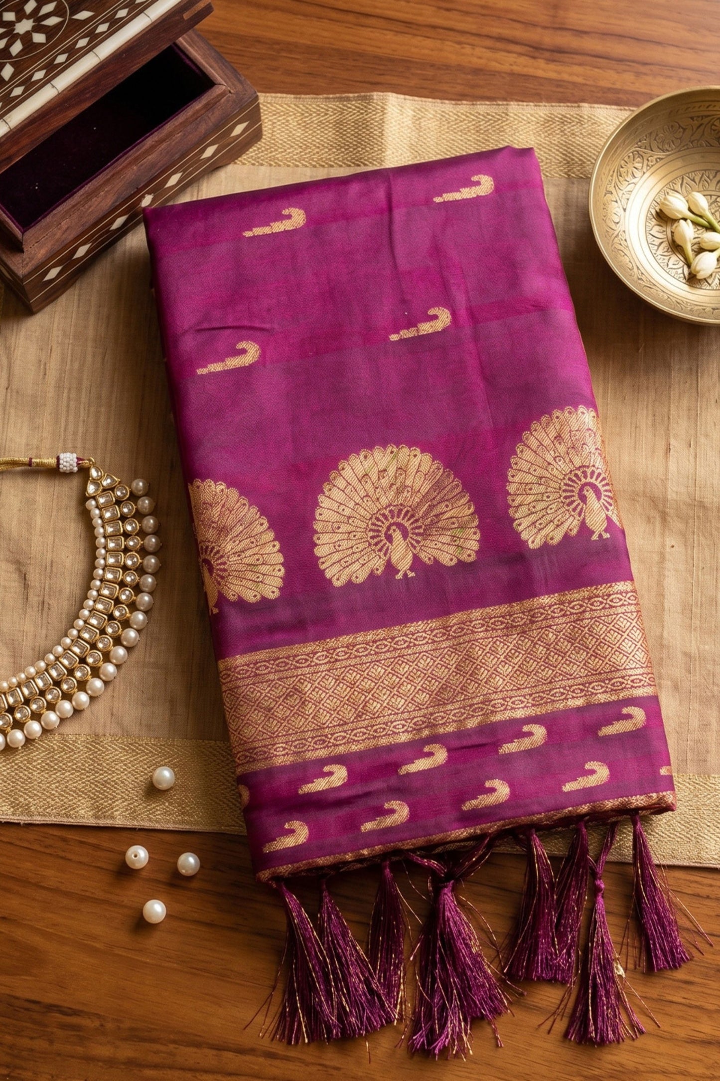 Gorgeous Rani Pink Soft Silk Woven Designer Saree Border for Women