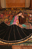 Black Embroidered Lehenga Choli with Multicolor Dupatta for Navratri