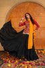 Maroon and Black Embroidered Crepe Lehenga Choli with Dupatta for Navratri