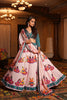 Pink Navratri Lehenga Choli with Traditional Print and Green Blouse