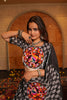 Black Navratri Lehenga Choli with Multicolor Mirror Work and Traditional Motifs