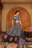 Black Navratri Lehenga Choli with Multicolor Mirror Work and Traditional Motifs