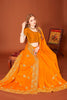 Designer Orange Silk Saree For Wedding and Party Wear