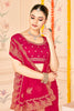 Designer Pink Saree with Golden Blouse Piece Party Wear