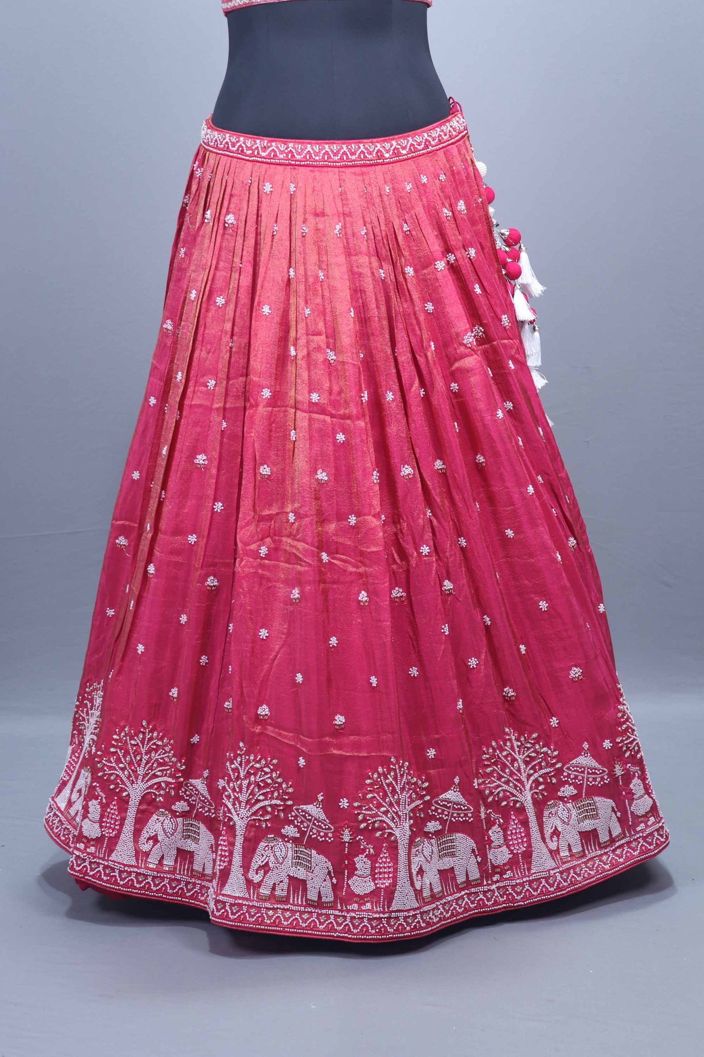 Designer Pink Silk Embroidered Lehenga Choli with Dupatta