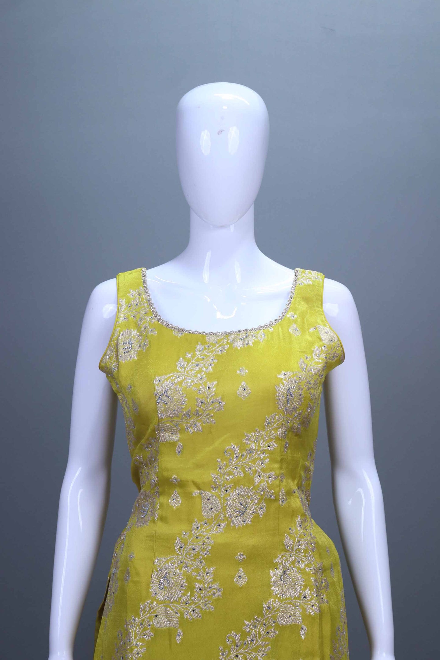 Yellow Embroidered Kurta Sharara Set with Dupatta Festive Wear
