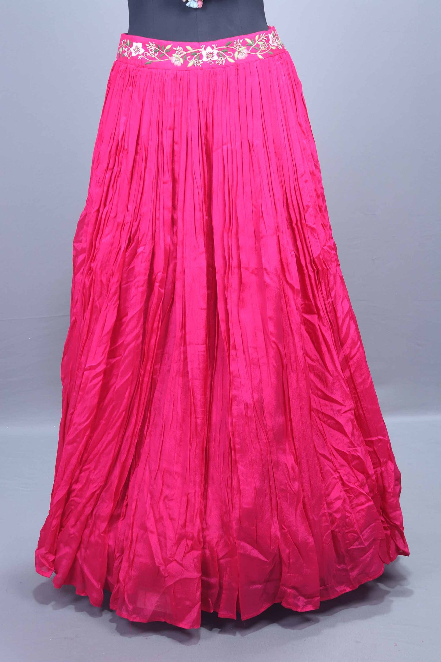 Hot Pink Embroidered Designer Lehenga Choli with Heavy Blouse Dupatta