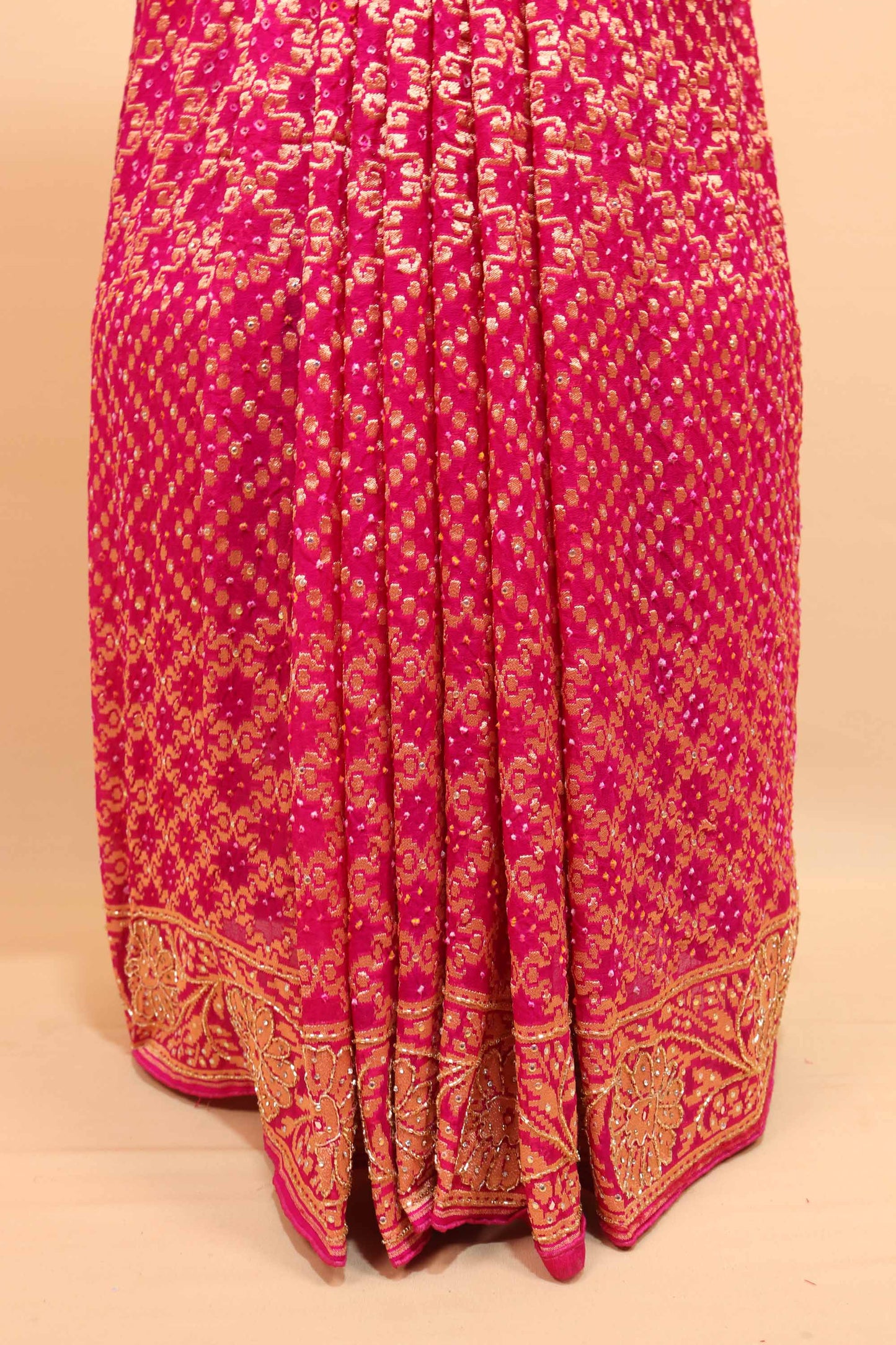 Pink Banarasi Silk Saree Gold Zari Floral Weaving Traditional Saree