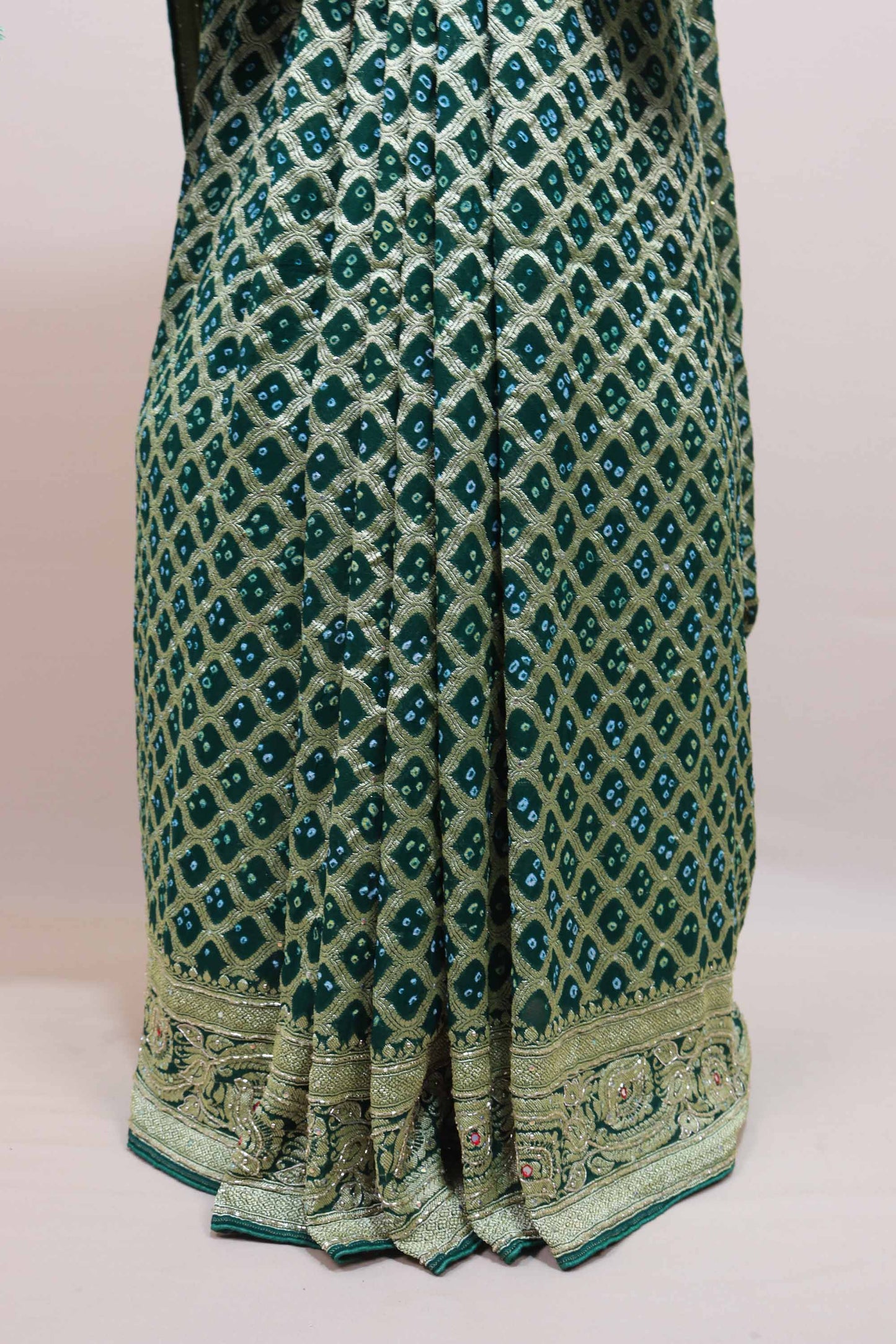 Dark Green Banarasi Silk Saree Silver Zari Weaving Traditional Saree