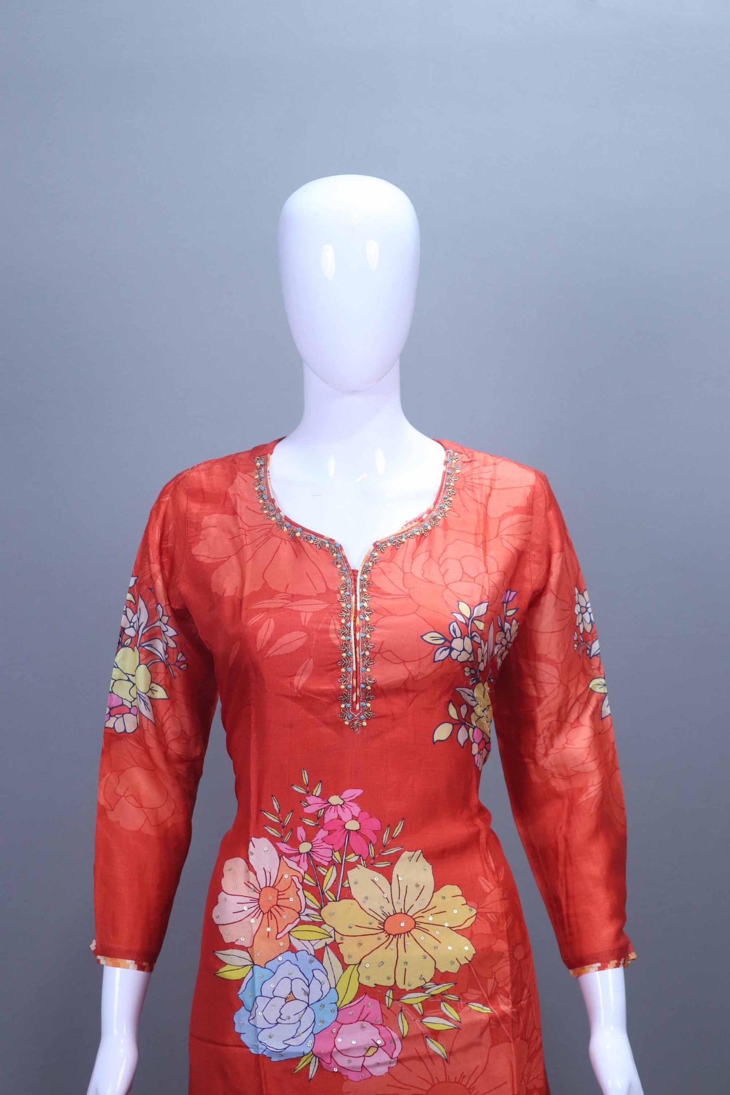 Elegant Red Salwar Suit with Dupatta Ethnic Wear Set