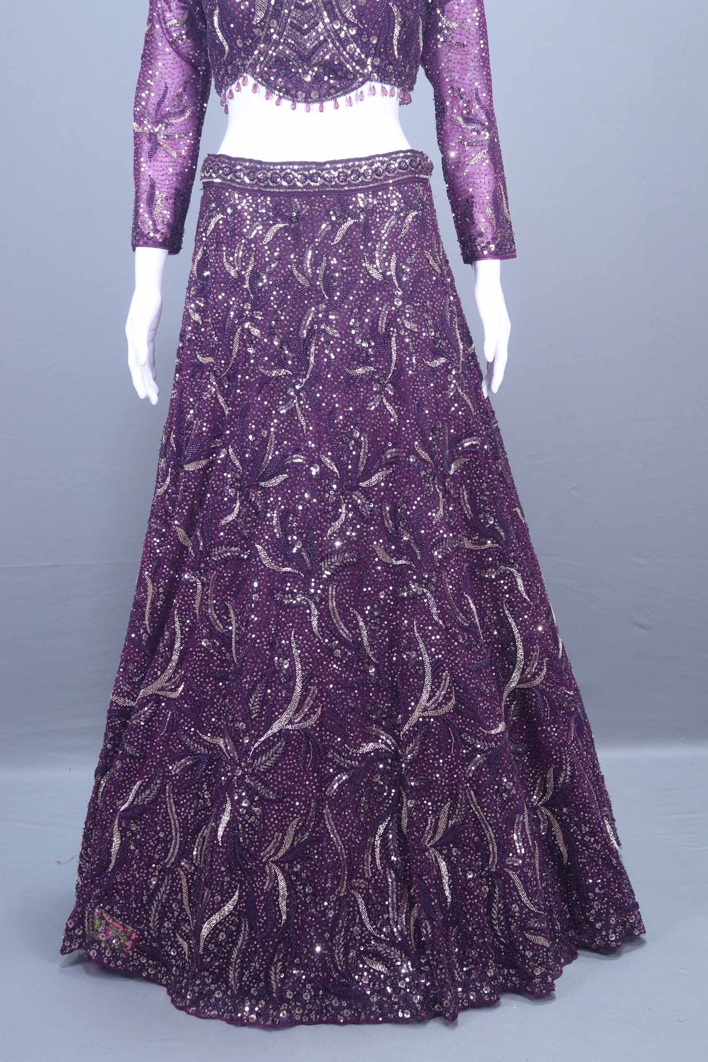 Designer Purple Lehenga Choli with Net Dupatta