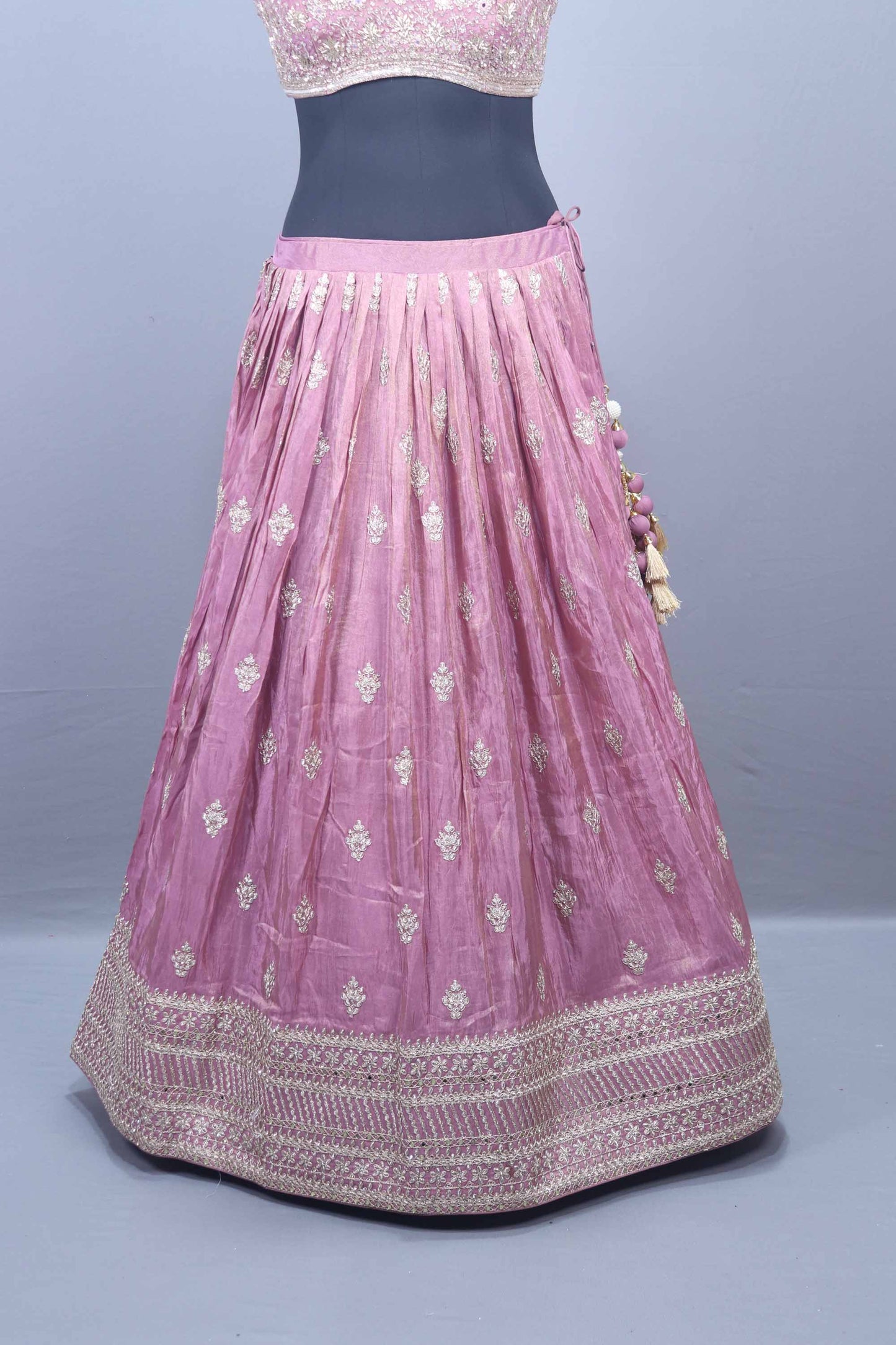 Pink Silk Designer Lehenga Choli with Dupatta