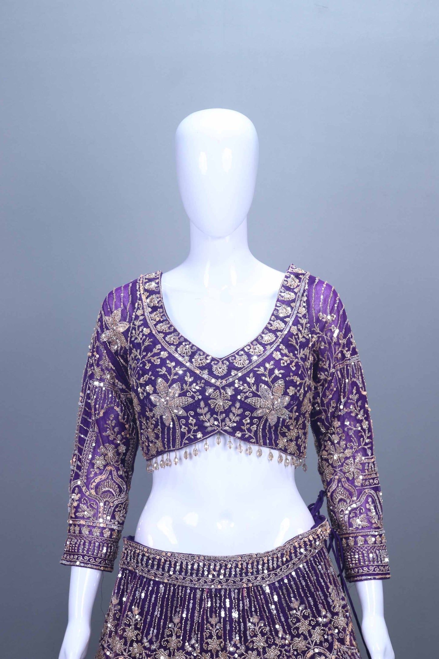 Royal Purple Heavy Lehenga Choli with Net Dupatta