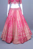 Hot Pink Banarasi Silk Embroidered Lehenga Choli with Dupatta