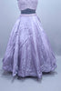 Lavender Mirror Work Organza Lehenga Choli with Dupatta