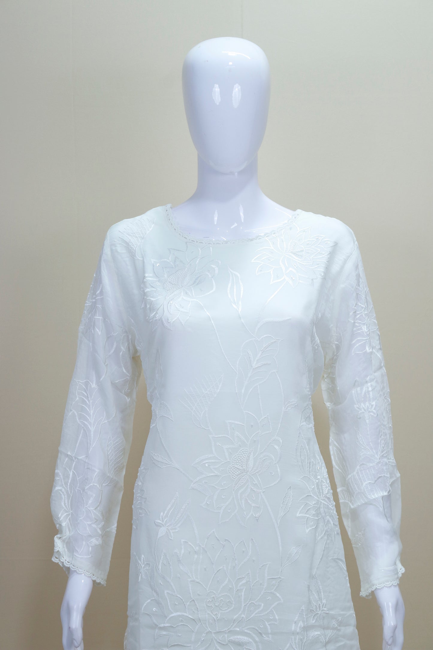 White Chikankari Cotton Kurta Set with Dupatta Elegant Ethnic Wear