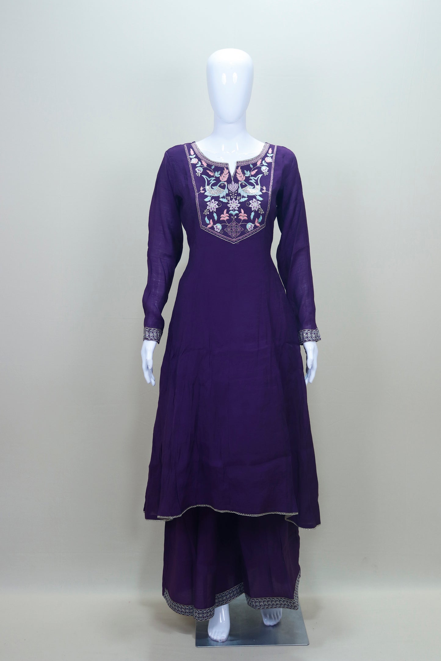 Purple Kurta Set with Dupatta Ethnic Party Wear Salwar Suit