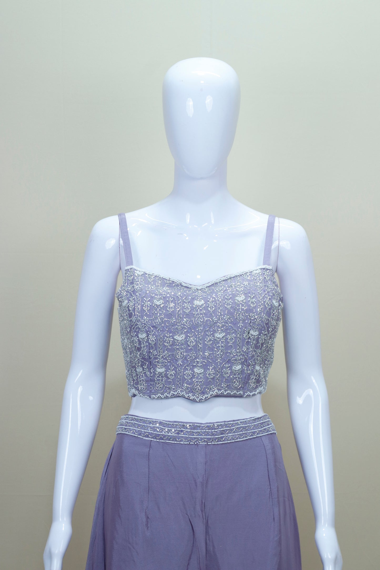 Elegant Lavender Embroidered Sharara Set with Cape Jacket Party Wear