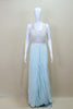 Designer Light Blue Saree Gown Detailing Party Wedding Wear