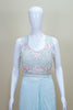 Designer Light Blue Saree Gown Detailing Party Wedding Wear