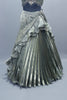 Designer Grey Lehenga Choli with Pleated Skirt Party Wear Outfit